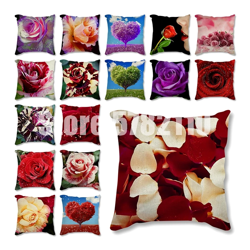 

Подушки 45*45 см розы Комплект постельного белья/хлопковое Покрывало наволочки на подушки, декоративная наволочка декоративные подушки укра...