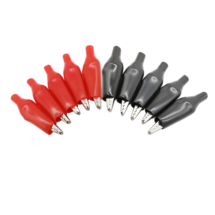 Металлические зажимы типа крокодил G98 электрические 27 мм 35 44 черные красные с