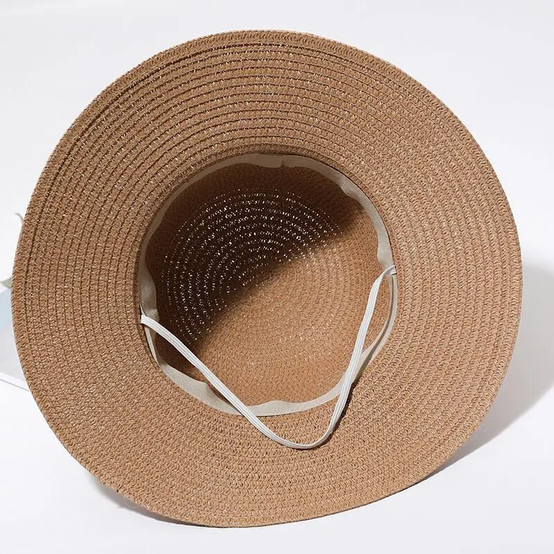 

2020 New Summer Women Straw Sun Hats Lady Foldable Beach Hat Fashion Bow Tie Wide Brim Panama Hat Travel cap
