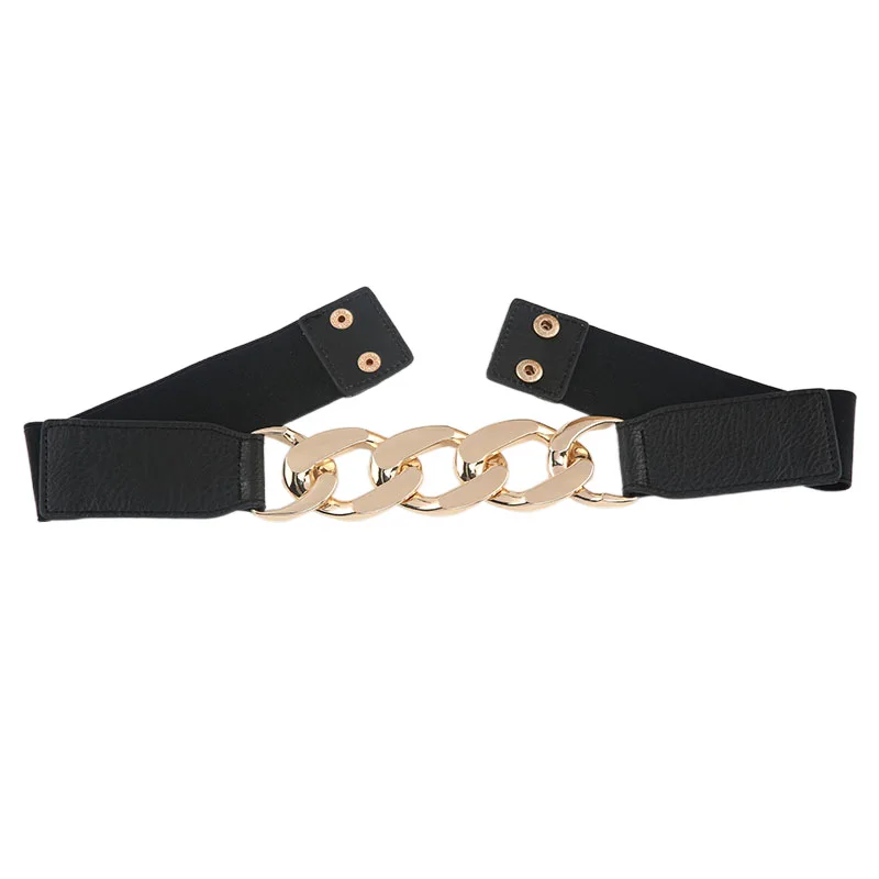 

Fashion Elastic Cummerbunds Black Solid Stretch Waistband For Women Dress Accessories Adornment Waist Belt Belts For Female