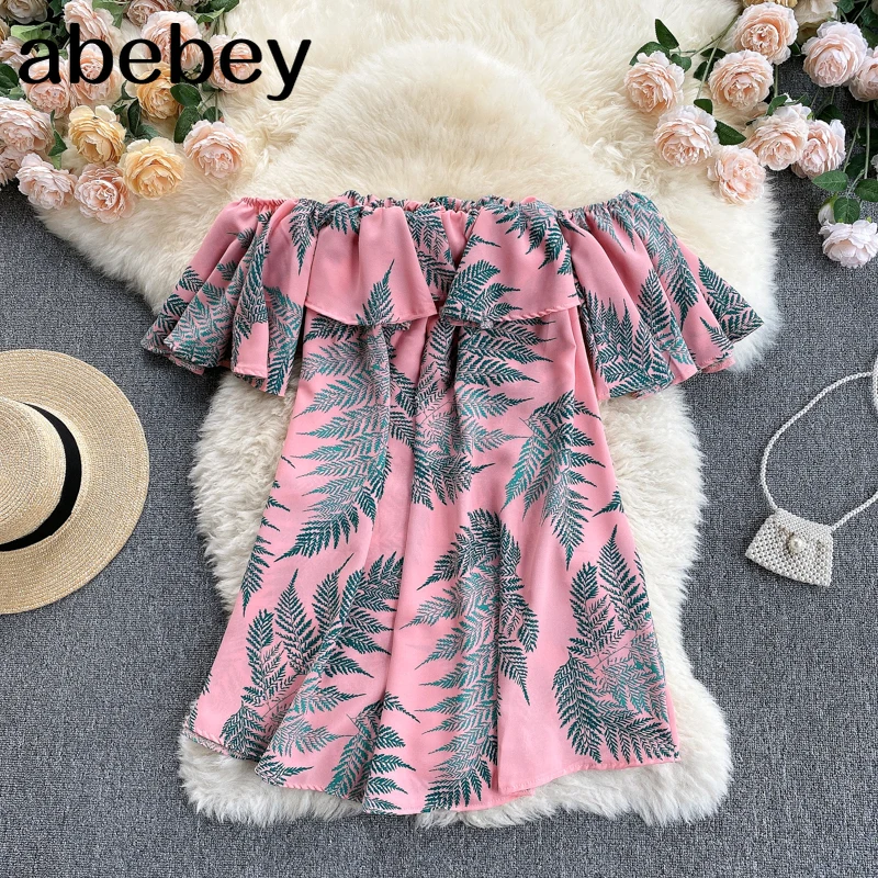 

Женское мини-платье с открытыми плечами, открытыми плечами и оборками