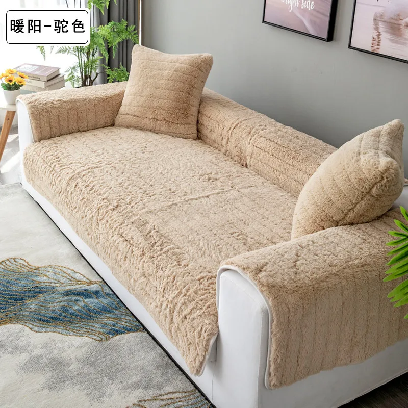 Зимняя плюшевая подушка для дивана Всесезонная противоскользящая ткань все