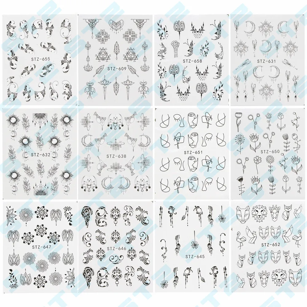 

Лидер продаж, классический водяной знак и разноцветный печатный рисунок, фотообои, фольга переводные наклейки на ногти * & ^% $ #, 24 шт.