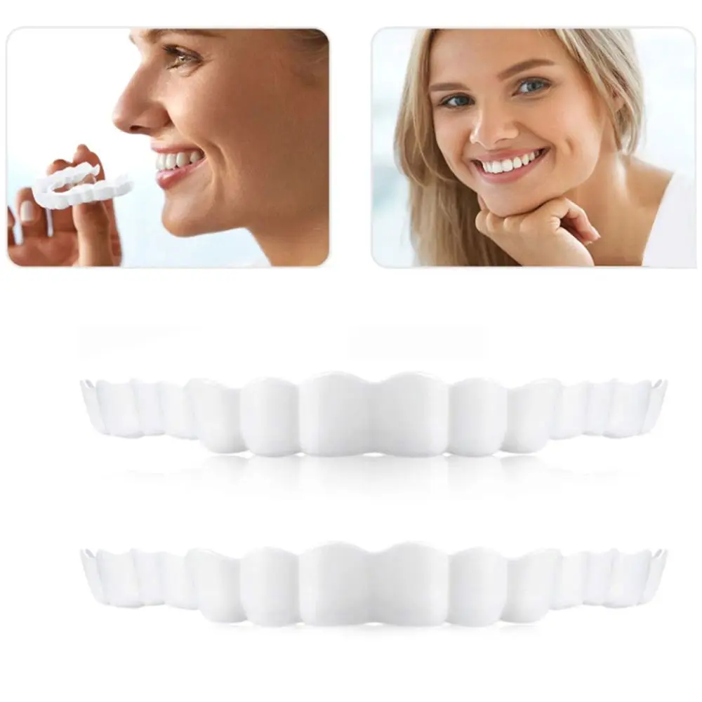 Upper Lower Fake Tooth Kit Veneers Teeth Temporary False Cover Denture Braces Perfect Smile Cosmetic Dental Tool | Красота и здоровье
