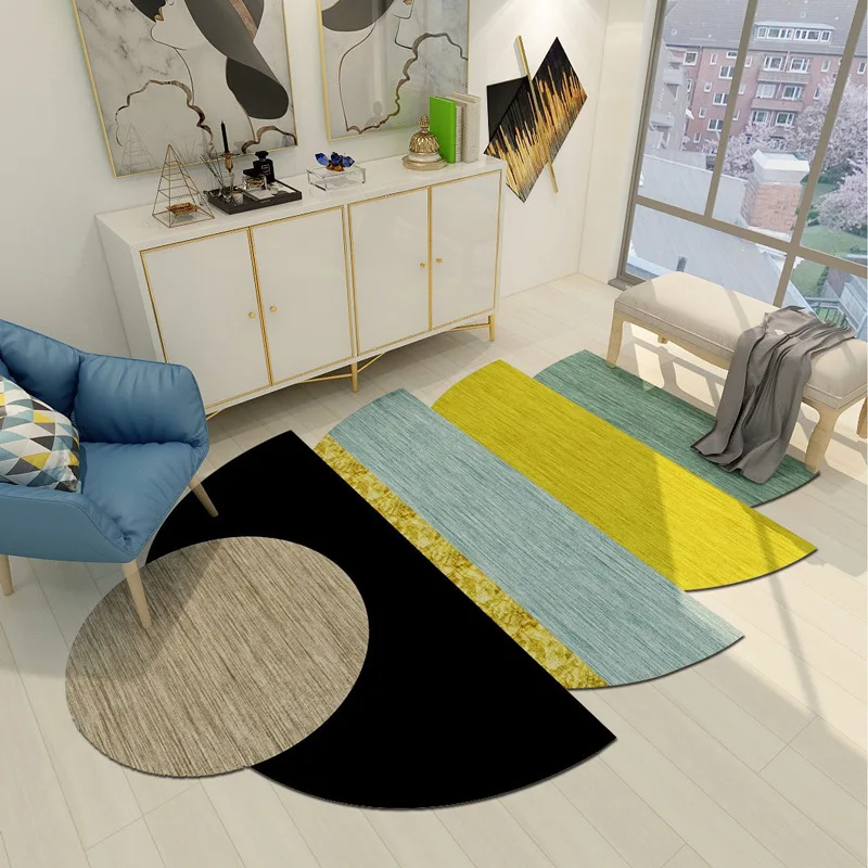 

Nordic Irregular Carpet Sofa Study Modern Simple Ins Bedside Carpet Living Room Bedroom Decorative Mat