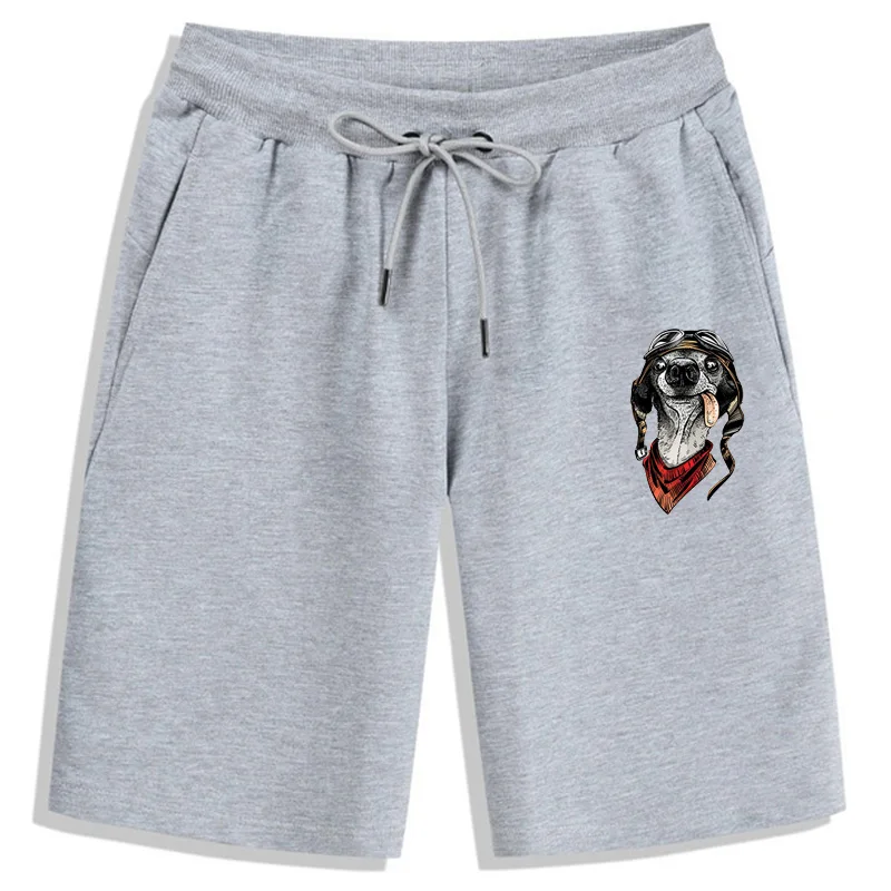 

Men's Shorts Pure шорты мужские Summer Cotton Breeches Casual Dog Printing Fitness Beach Oversize Shorts Male Clothing
