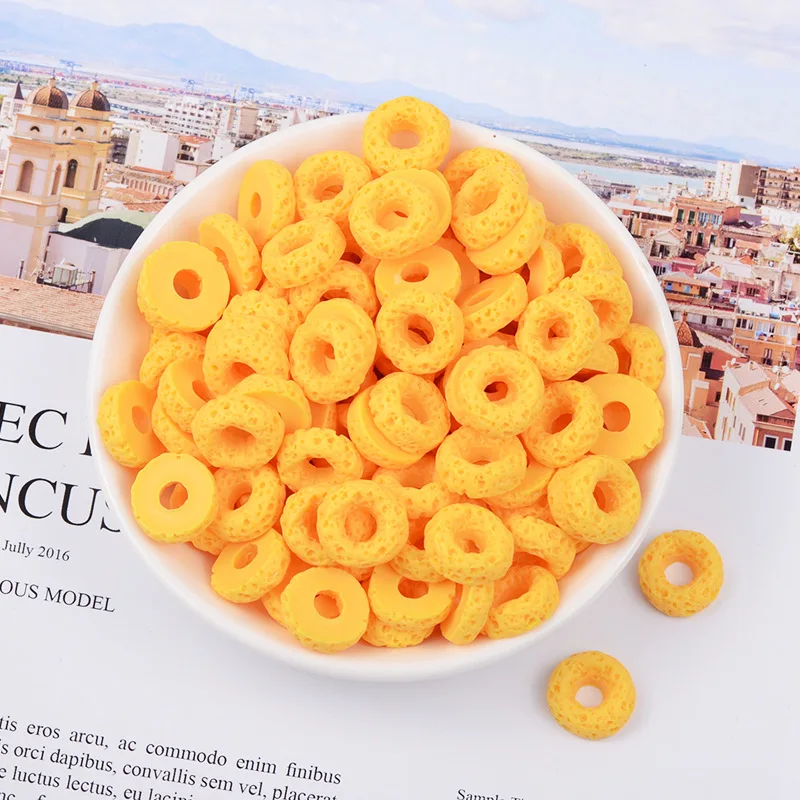 Из смолы в форме продуктов питания Play пончики Diy слайм наполнитель материал