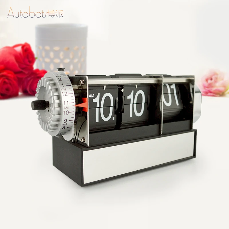 Часы раскладушка металлические в стиле ретро креативные настольные приборы для