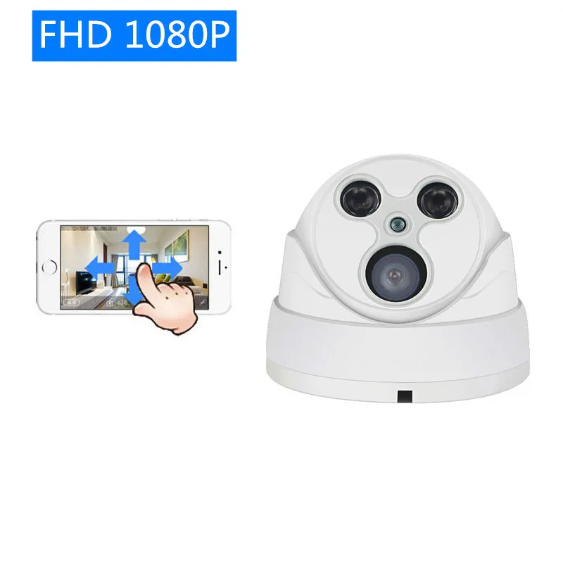 Купольная IP-камера ночного видения FHD 1080P Wi-Fi для помещений беспроводная камера