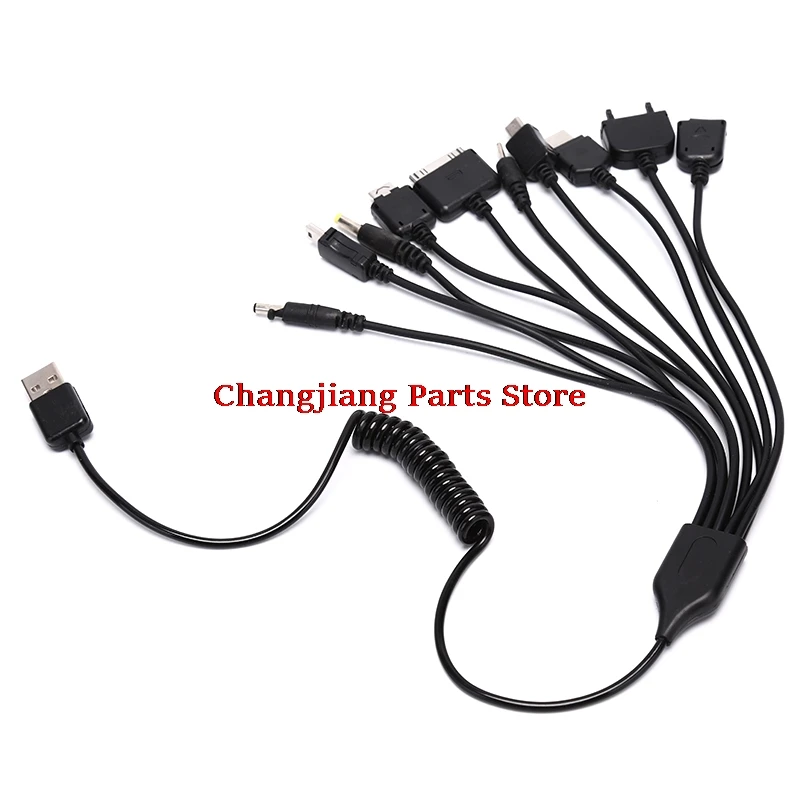 

Multi Pin Cable Charger USB Adapter Cable Data Wire Cord 10 in 1 Multifunction USB Data Transfer Cable Universal
