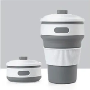 350 мл силиконовая складная кофейная чашка с крышкой портативная