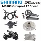Набор компонентов SHIMANO DEORE M6100, для горных велосипедов, 1x12 Скоростей, 30T 32T 170 175 мм 10-51T, рычаг переключения передач, тормоз