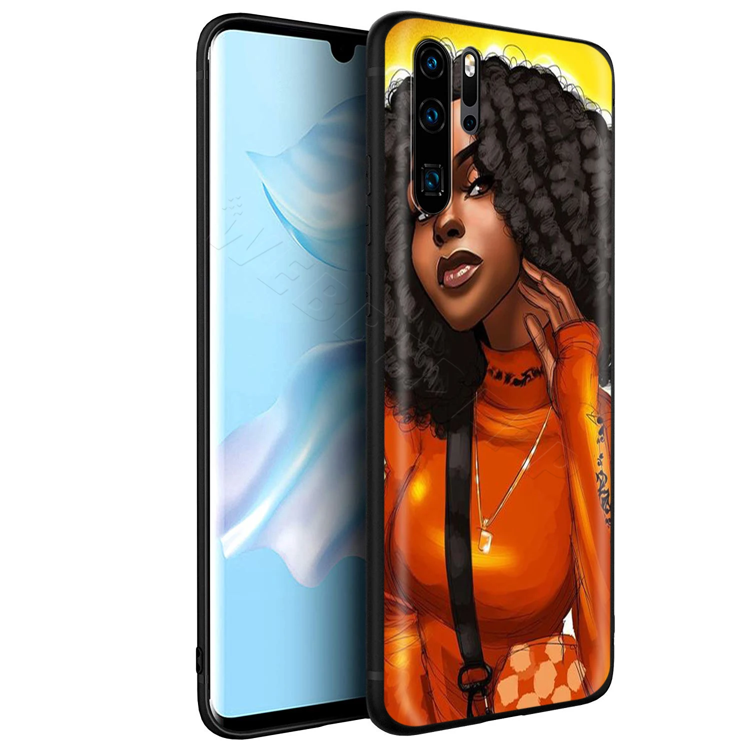 Webbedepp чехол с Африканской девушкой для Huawei Honor 6A 7A 7C 7X 8 8X 8C 9 9X 10 20 Lite Pro Note View|Бамперы|