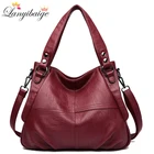 Сумка-тоут женская, из кожи, повседневная, большая емкость, 2021