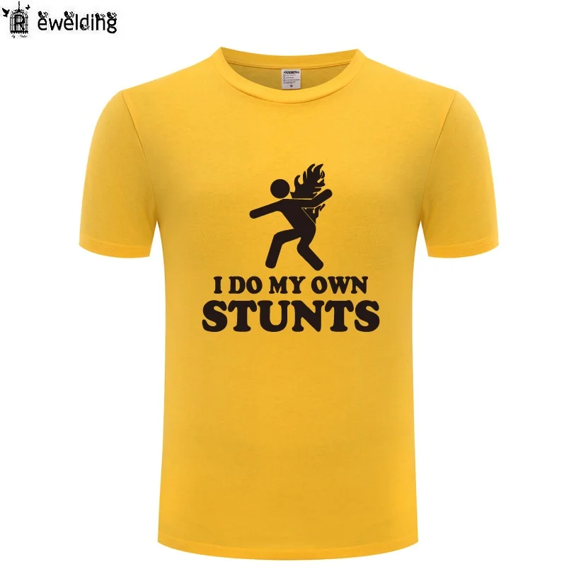 Забавная футболка I Do My Own Мужская хлопковая с коротким рукавом и принтом трюки