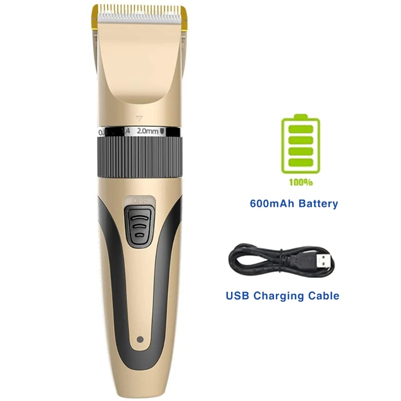 

Men's Hair Clippers Golden Cordless Electric Hair Clipper Beard Trimmer Rechargeable Waterproof Haircut Kit