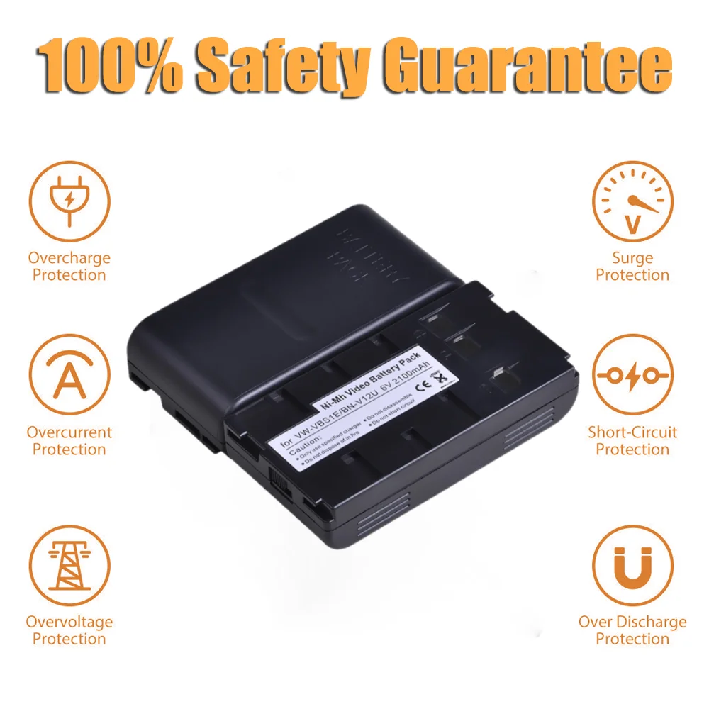 Аккумулятор с зарядным устройством для JVC BN-V10U BN-V11U BN-V12U BN-V18U BN-V22U