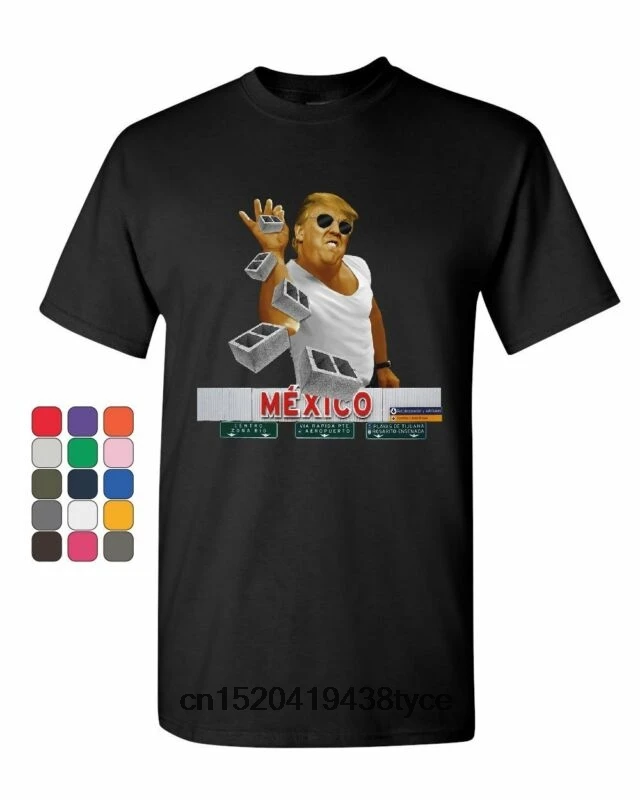 Горячая Распродажа Мужская футболка с принтом щепотка стены Trump Salt Bae Immigration