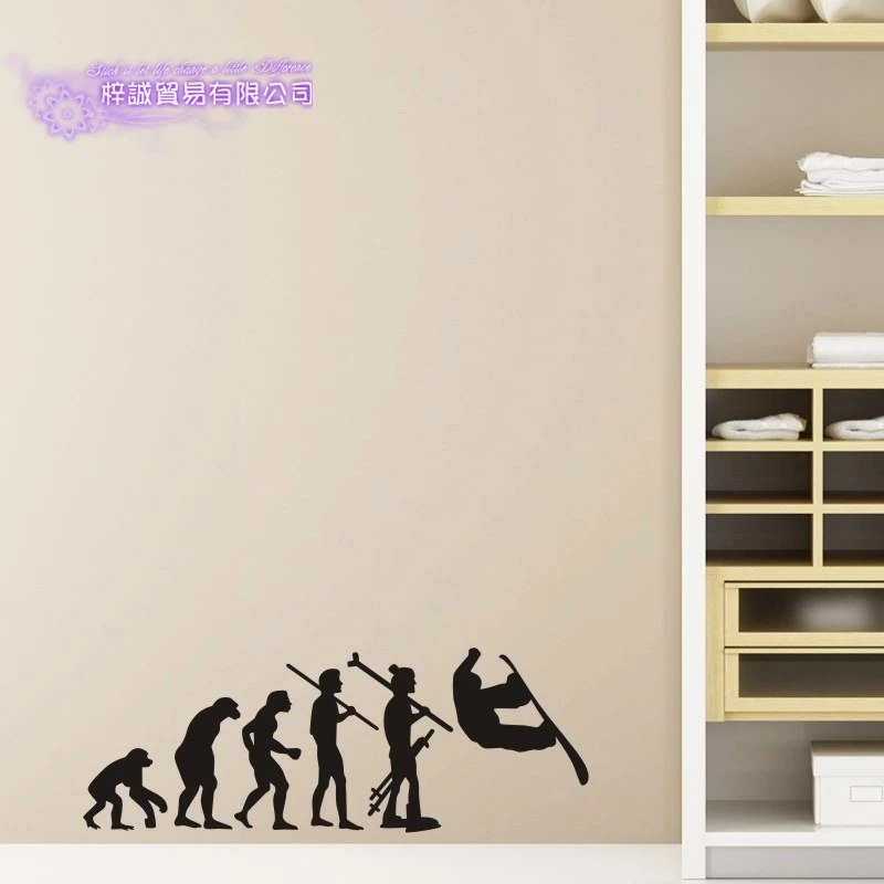 Evolution Наклейка на стену Сноубординг наклейка для катания лыжах Спорт льду