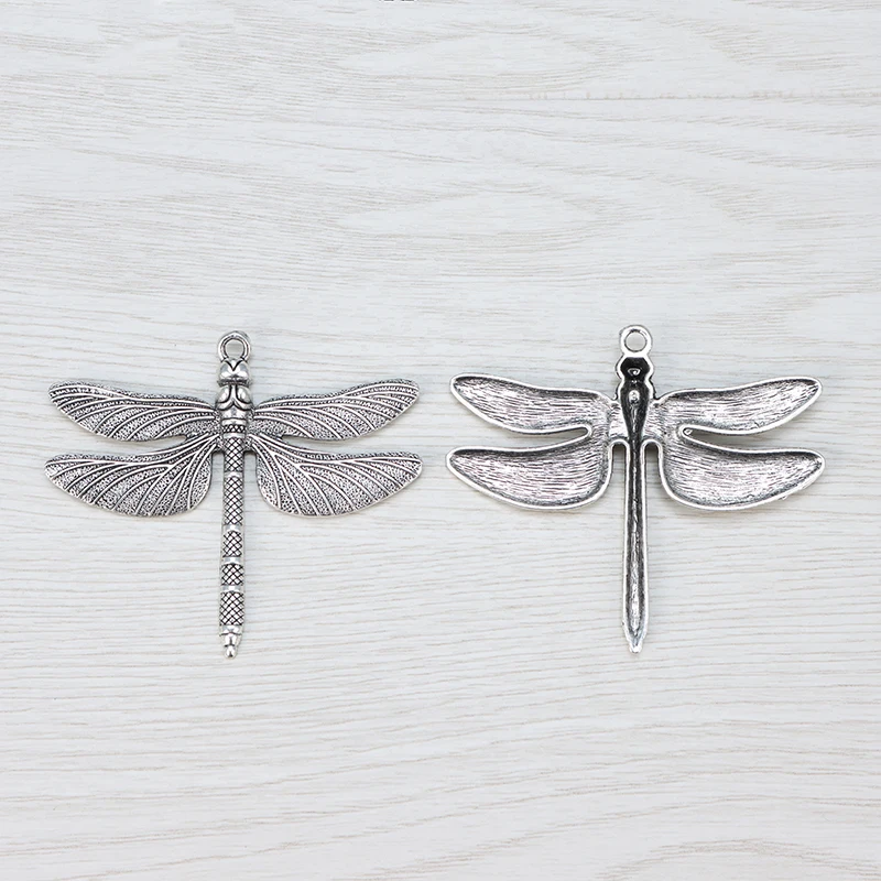 

6pcs Large Dragonfly Charms Tibetan Silver Color Pendant Aesthetics Accessories DIY Handmade Necklace Jewelry Making Supplies