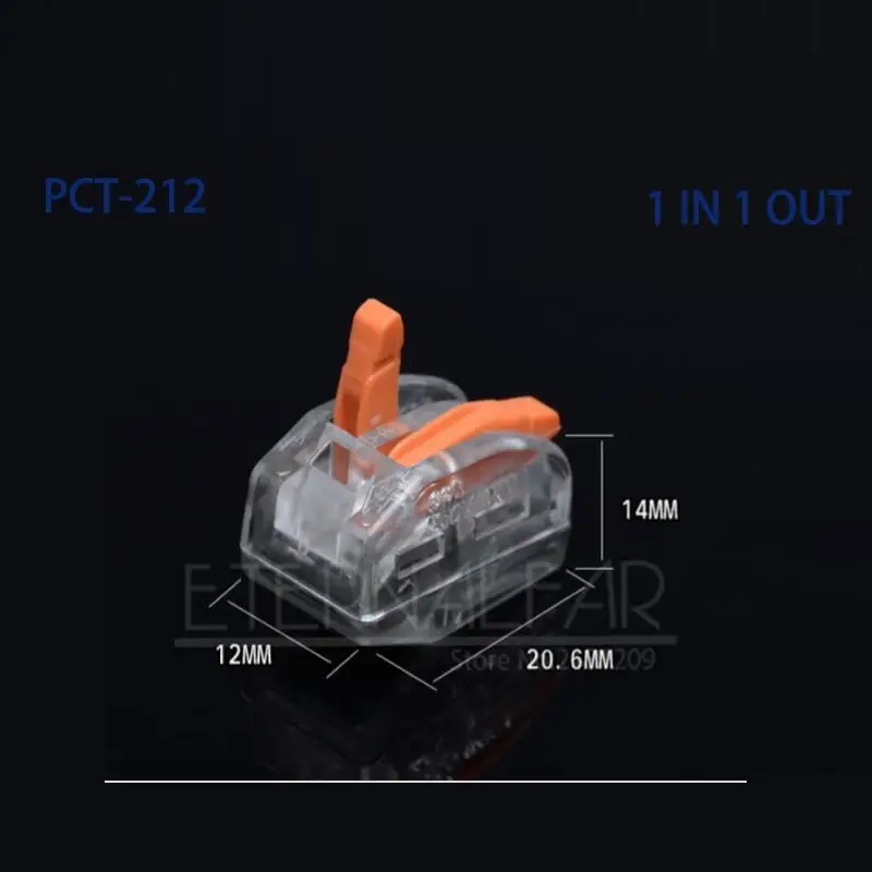 PCT-212Transparent Тип PCT-212 32A 250V 4KV Многофункциональный быстрый соединитель провода 28-12AGW водонепроницаемый BV VR 213 SPL-2 нажимной клеммный блок - Цвет: PCT-212Transparent
