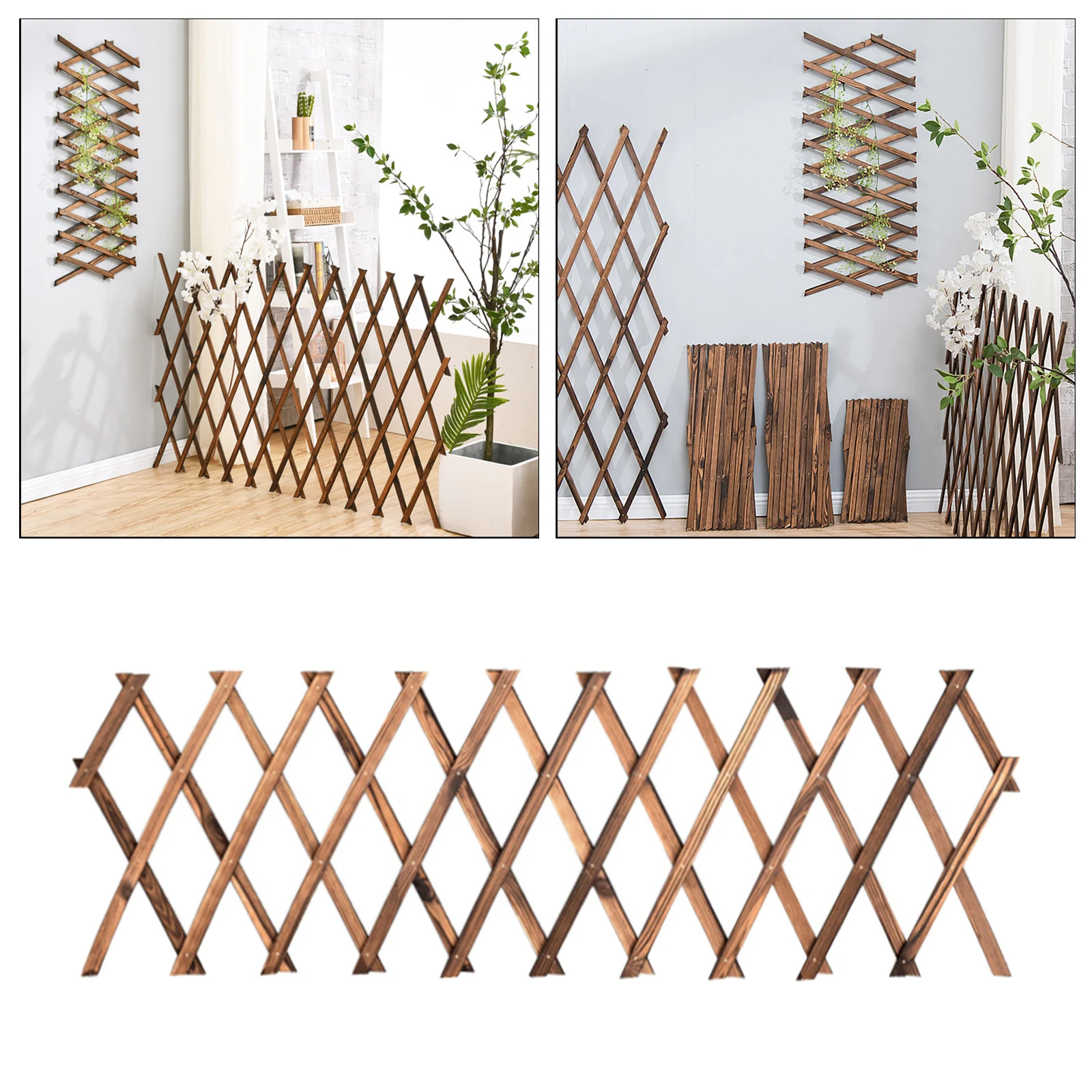 

Wooden Lattice Wall Planter Expandable Hanging Wooden Planter Trellis Frame Wall Decor