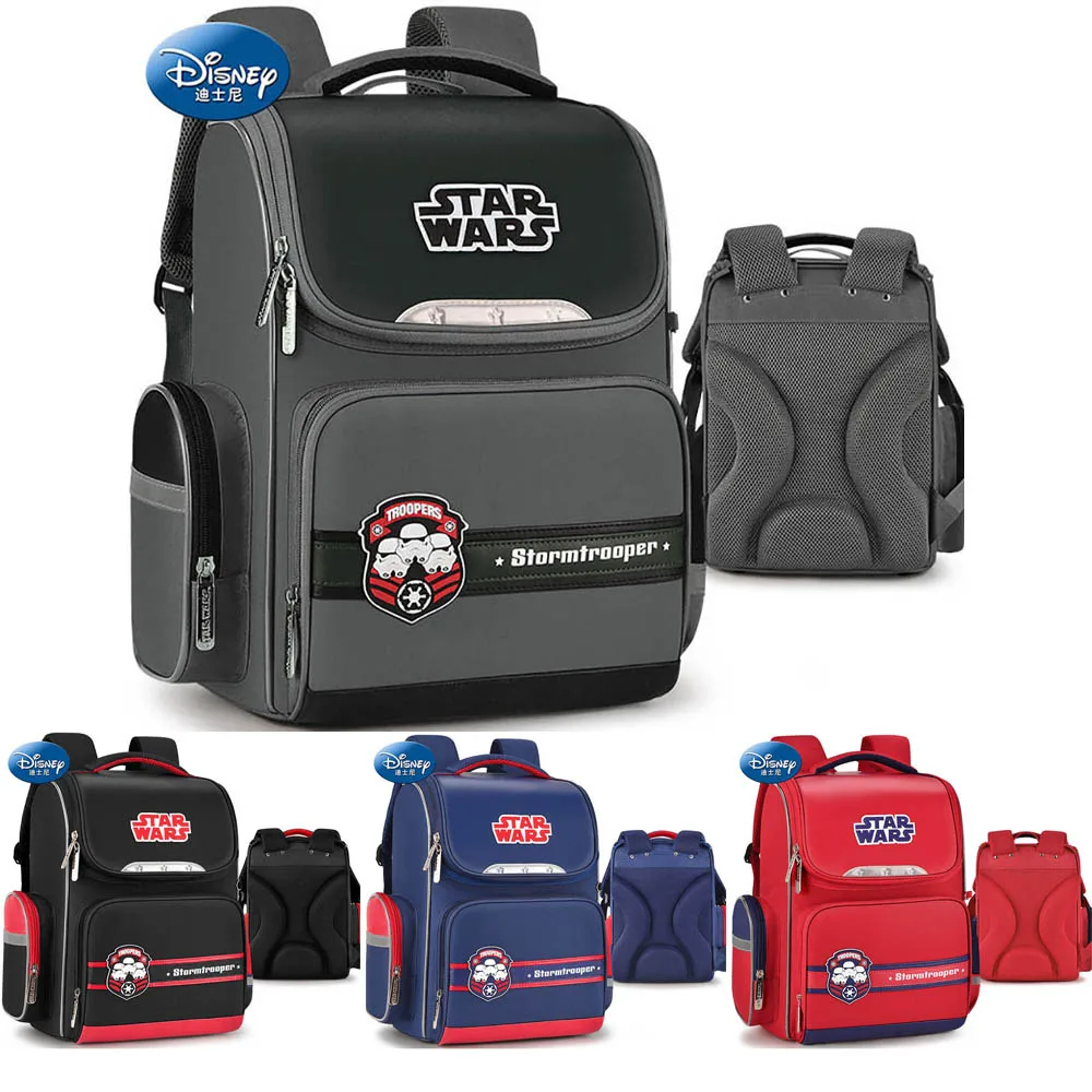 Disney Star Wars Cartoon Pattern Schoolbag Cute Kids Primary School Students 3-6 Grades Cool 7-12 Years Old Child Boy Backpack