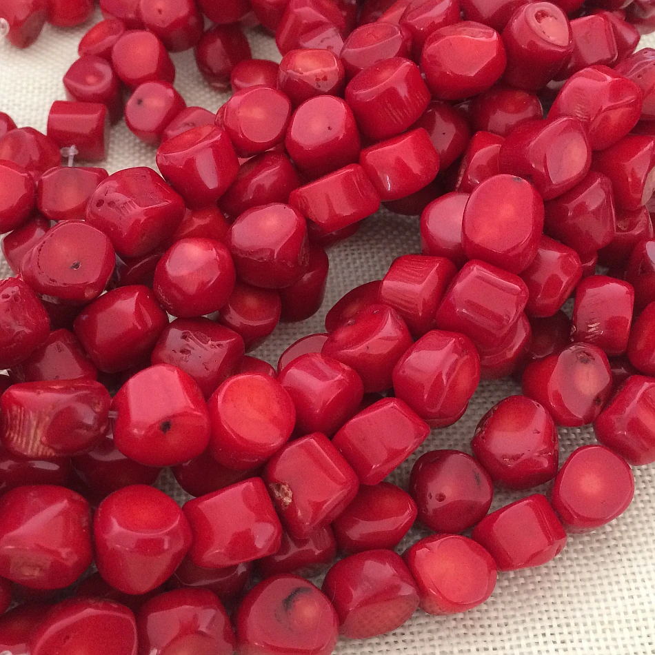 Натуральный Красный Коралловый яшма 9 ~ 13 мм прекрасный Нерегулярные камень loose