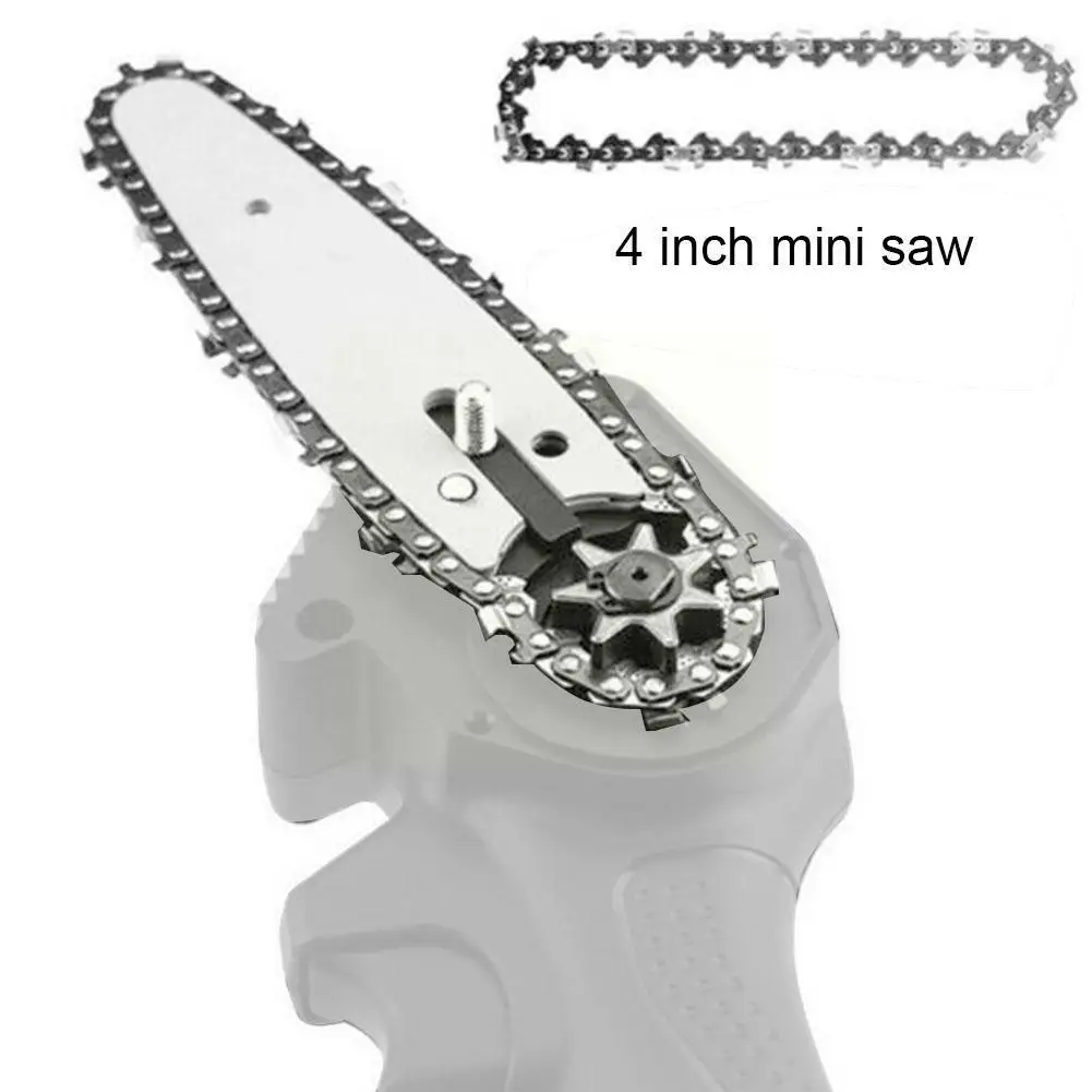 

4Inch Steel Chainsaw Chain Guide Electric Replacement Chains Woodworking Cutter Hot Chain Replacement Portable X3Q5
