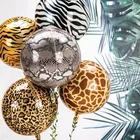 Воздушные шары в виде животных, 4D шары в полоску, для леса, джунглей, сафари, балон для мальчиков и девочек, украшение для вечеринки в честь Дня Рождения, детский лес, 22 дюйма