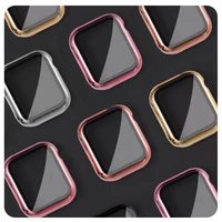 the hard case for apple watch series 6 se 5 4 3 2 1 for iwatch bumper with glass protective film accessories