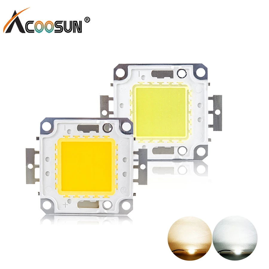 

COB LED Chip 9-12V LED Beads Chip COB 10W 20W 30W 50W 100W 30V-36V For Integrated Floodlight Spotlight Searchlight Warm White