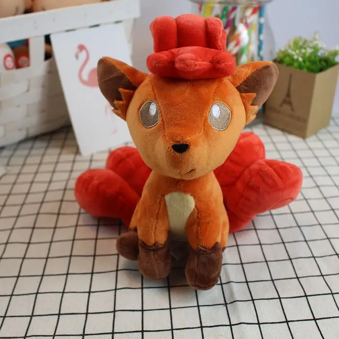 

Authentic Pokemon Game Cartoon Vulpix Cape Plush Stuffed Toy Dolls 19cm High Quality Gifts For Children