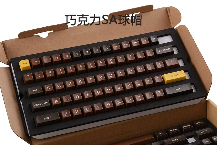 1 комплект PBT краситель Сублимация SA профиль Чехлы для клавиш chocolates мел в Майями ночь механическая клавиатура колпачка для MX переключатели