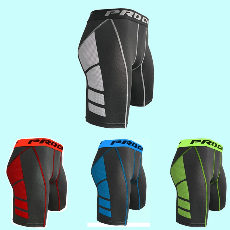 Для мужчин спортивная одежда тренажерный зал укороченные компрессионные штаны