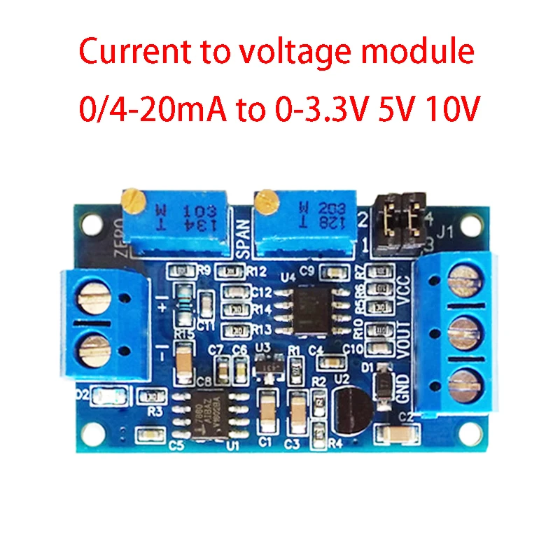 Модуль преобразования сигнала передатчика тока в напряжение 0/4 20 мА до 0 3 В 5 10