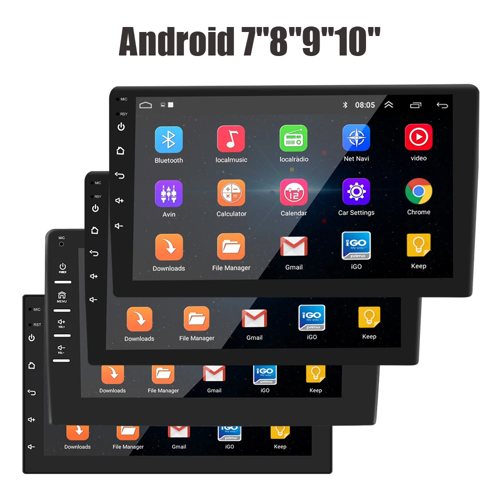 

MP5 Video Player Android 10.0 Car Radio GPS Navigation 7/8/9/10 Inch HD Touch Screen Bluetooth WiFi FM Audio 2 Din 1+16GB