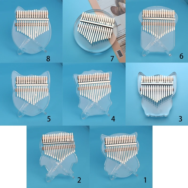 

17-key crystal transparent thumb piano, an easy-to-learn portable musical instrument gift, suitable for children, beginners.