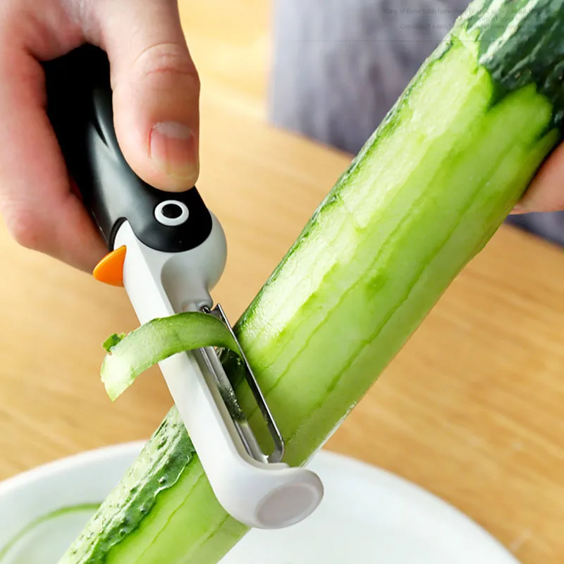 

Creative Penguin Shaped Folding Portable Peeling Machine Vegetable Peeler Multifunction Durable Kitchen Tool For Fruit Vegetable
