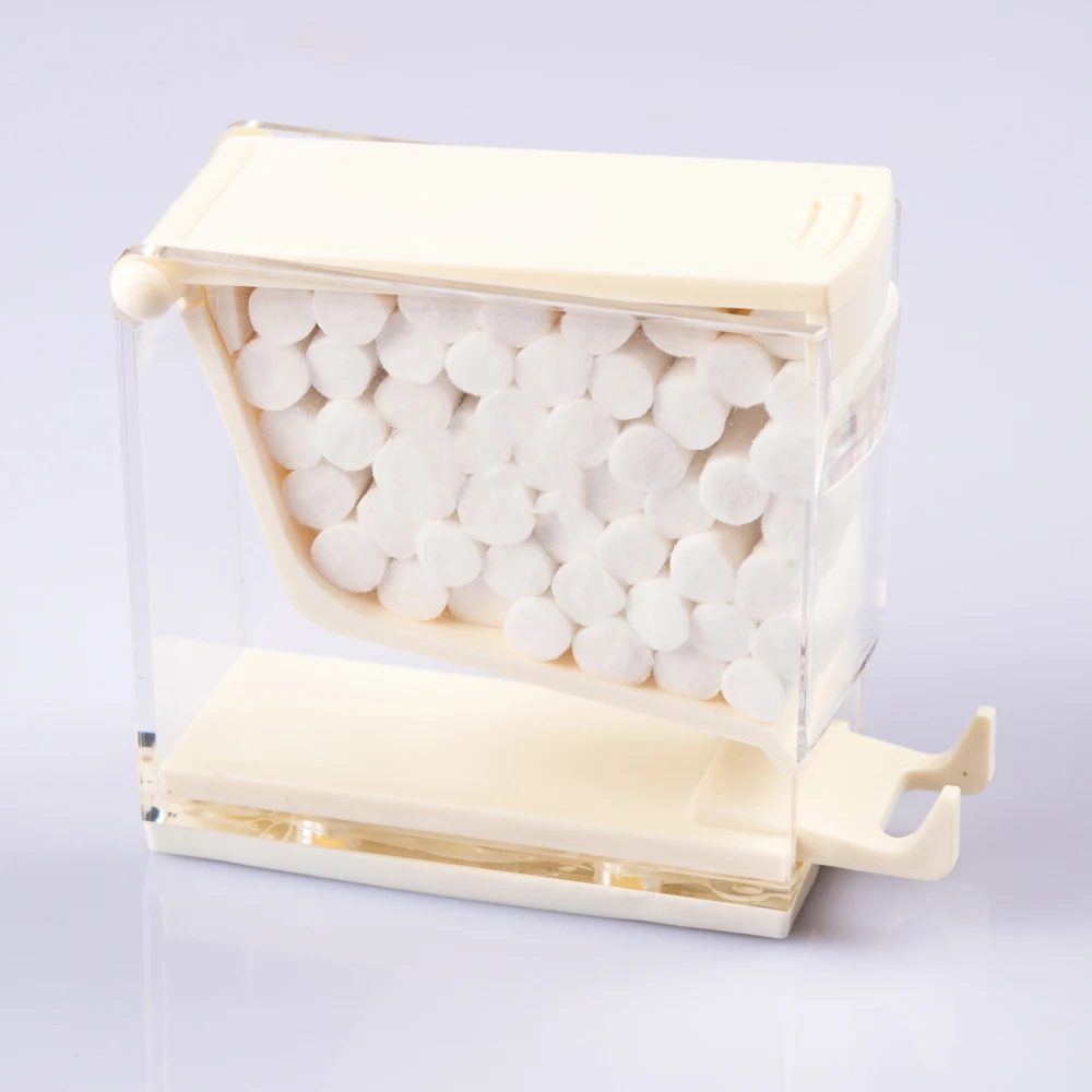 

Dental Cotton Roll Dispenser Holder Storage Organizer Box Press Type