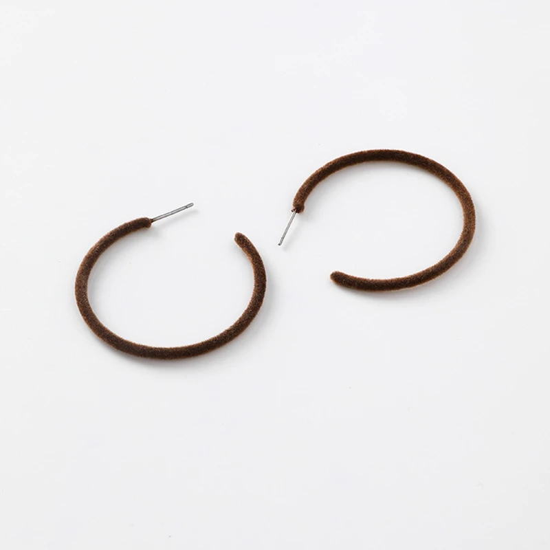 Цветная мягкая плюшевая круглая Геометрическая серьга Brincos корейские массивные