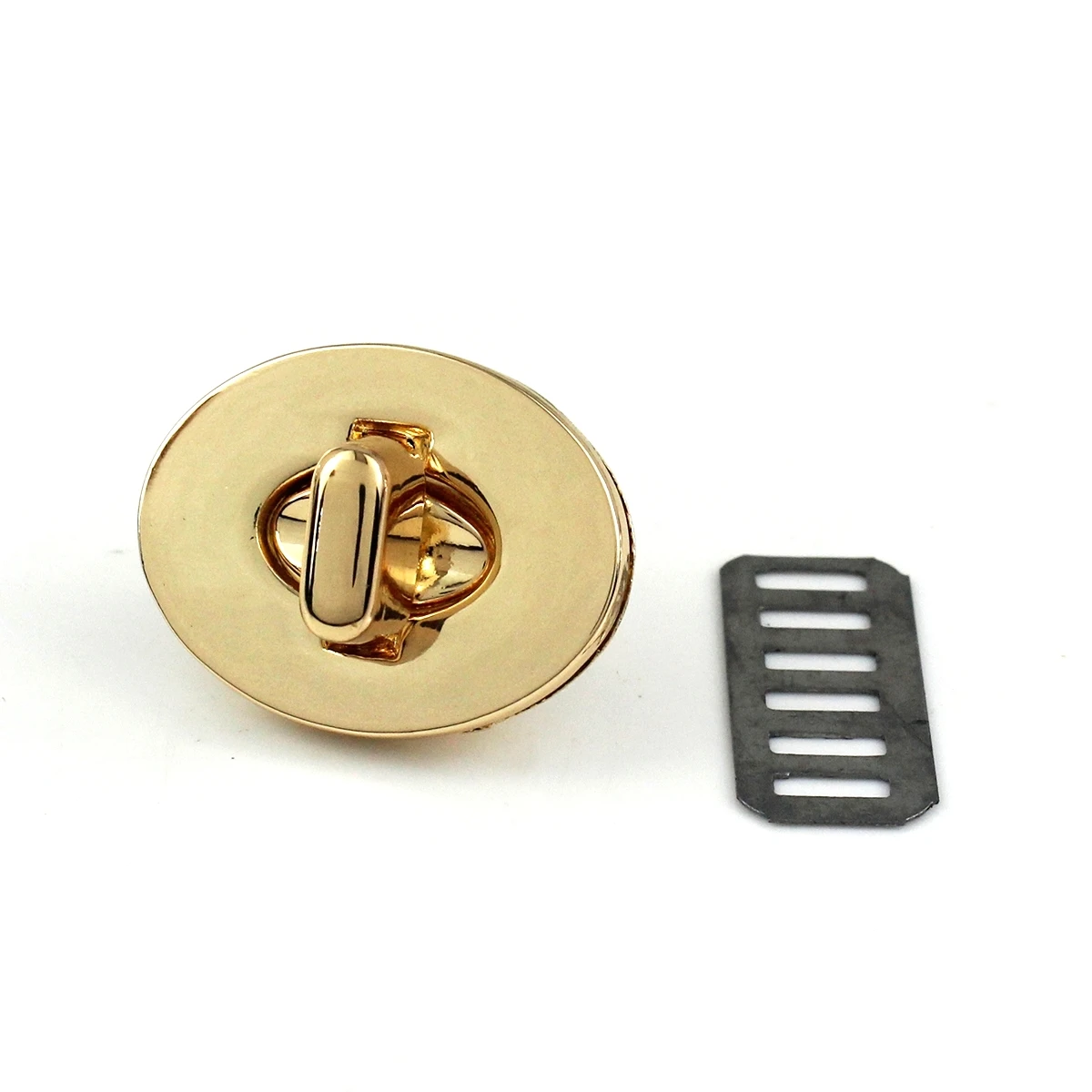 lightgold 1x 3 Sizes Oval Shape Turn Lock Clasps Closure buckle Leather Craft Women Bag Purse Handbag Shoulder Closure DIY Accessories - Цвет: lightgold