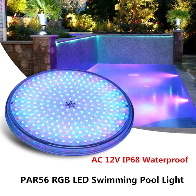 

IP68 Waterproof Submersible LED Underwater Lights PAR56 RGB LED Swimming Pool Light Resin Filled Piscina Wall Mounted Foco Pool