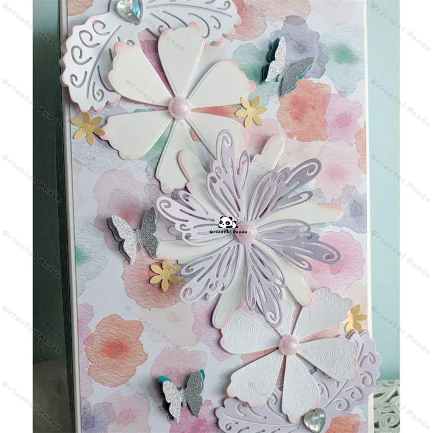 

New Dies Gorgeous flowers Metal Cutting Dies diy Dies photo album cutting dies Scrapbooking Stencil Die Cuts Card Making