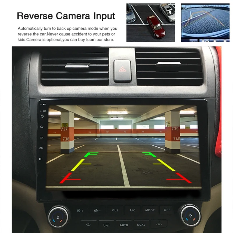 1 + 16G Android 8 автомобильный радиоприемник мультимедийный плеер для Honda Accord 7Th 2003-2007