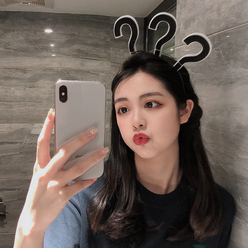 

Cosplay Decor for Hair Hair Accessories Web Host Question Mark Surprise Symbol Kitchen Knife Headband Photo Selfie Funny Party
