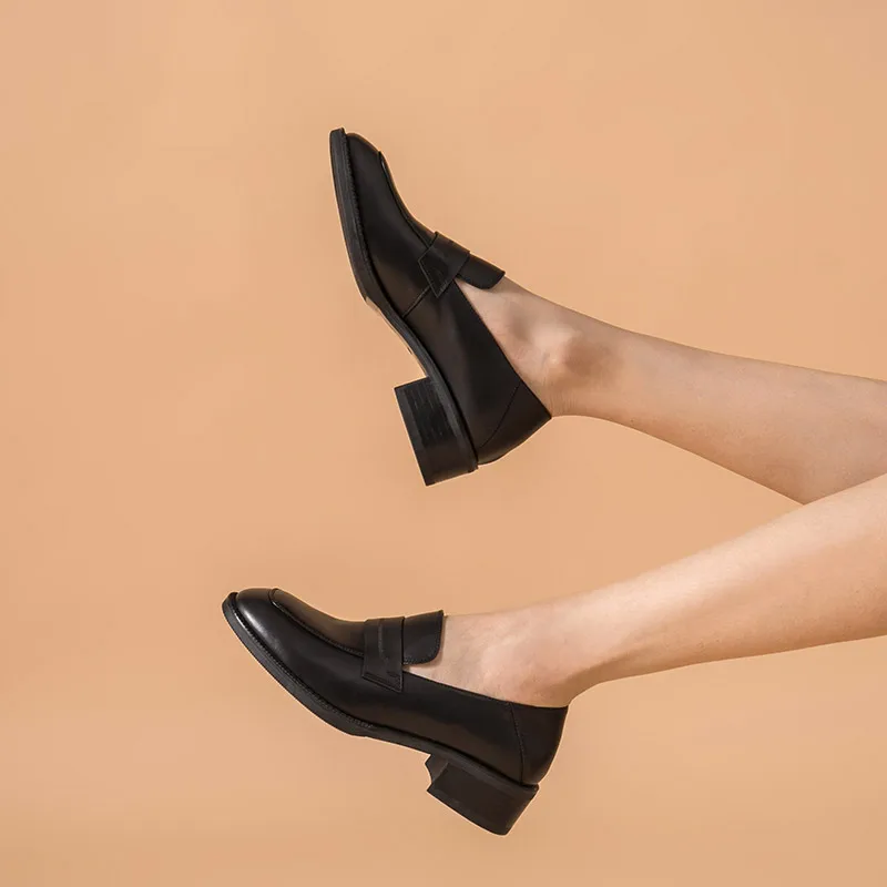 Женские лоферы без застежки BeauToday офисные повседневные туфли из натуральной