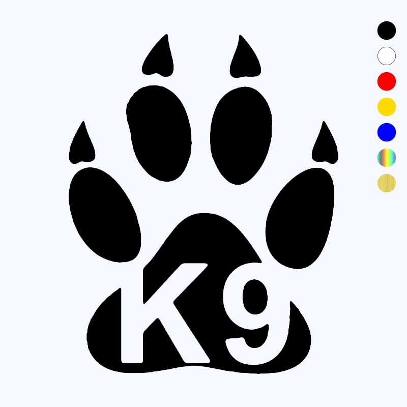 CK21302 # вырезанная виниловая наклейка K9 на автомобиль с изображением полицейских