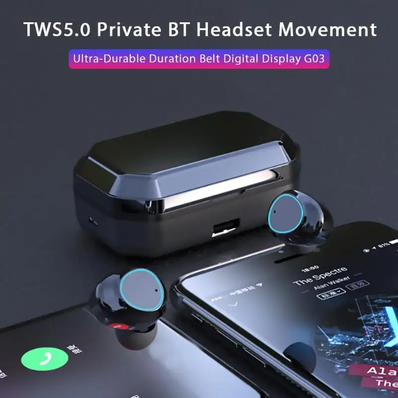TWS G03 без потерь шумоподавление Bluetooth 5,0 наушники IPX7 водонепроницаемые настоящие беспроводные наушники 6000 мАч стерео наушники
