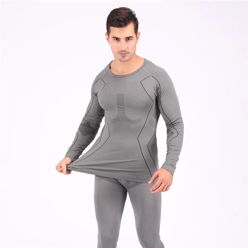 

Winter Thermal Underwear Men Warm Fitness Fleece Legging Tight Undershirts Compression Quick Drying Male Thermo Long Johns